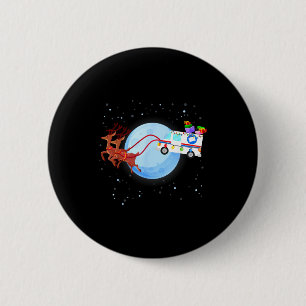 Stal Worker Christmas Mail Truck Funny Mailman Gif 6 Cm Round Badge
