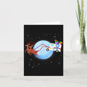 Stal Worker Christmas Mail Truck Funny Mailman Gif Card