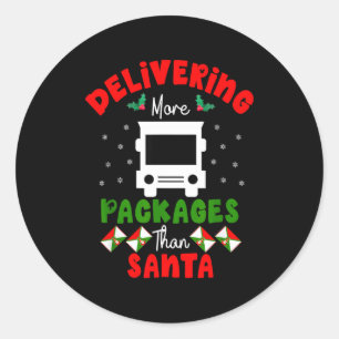 Stal Worker Christmas More Packages Than Santa Classic Round Sticker