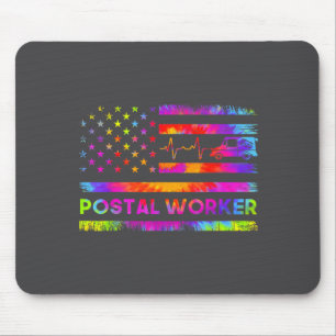 Stal Worker Tie Dye Proud Mail Carrier Mail Lady P Mouse Pad