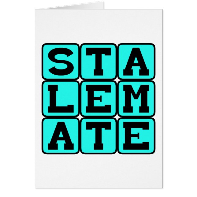 Stalemate, Competitive Standstill in Chess (Front)