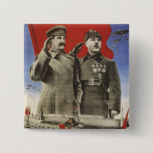 Stalin 15 Cm Square Badge