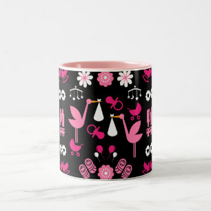 Stalk Delivery Twin Baby Room Two-Tone Coffee Mug