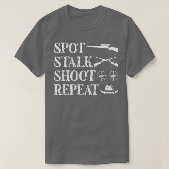 Stalk Shoot Hunting Coyote Hunter T-Shirt (Design Front)