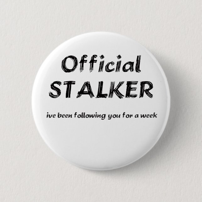 stalker black 6 cm round badge (Front)