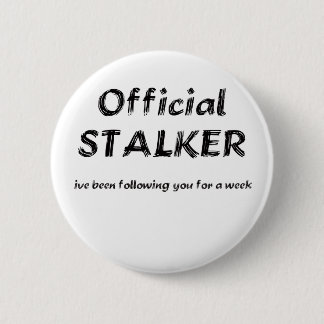 stalker black 6 cm round badge