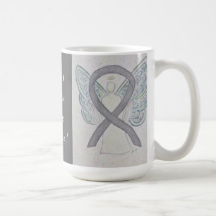 Stalking Awareness Ribbon Angel Art Custom Mug