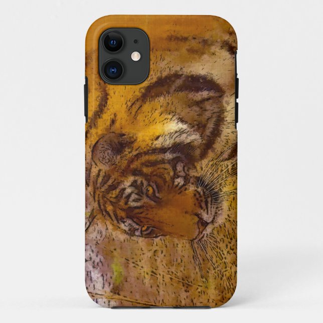 Stalking Tiger Wildlife Fine Art iPhone 5 Case (Back)