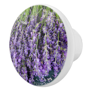 Stalks of Lavender Ceramic Knob