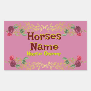 stall sign rectangular sticker