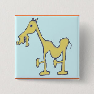 Stallion 15 Cm Square Badge