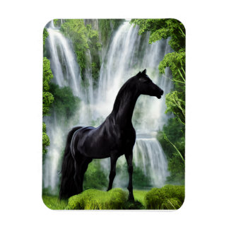Stallion and Waterfalls  Magnet