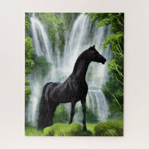 Stallion by the Waterfalls Jigsaw Puzzle