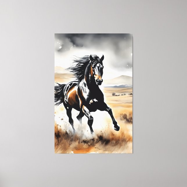 Stallion in Full Stride Canvas Print (Front)