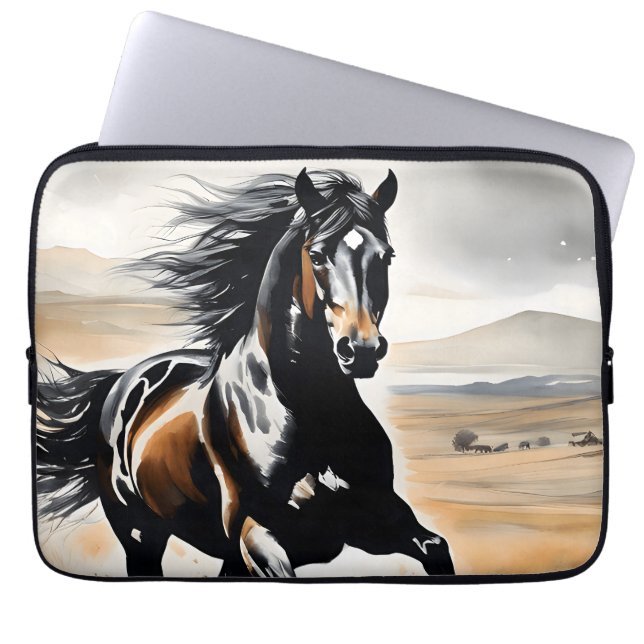 Stallion in Full Stride Laptop Sleeve (Front)