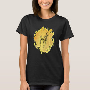 Stallion Motif Horse Elegant Mane Animals Colourfu T-Shirt