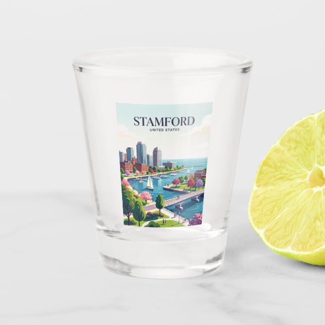 Stamford Connecticut Shot Glass (Front)