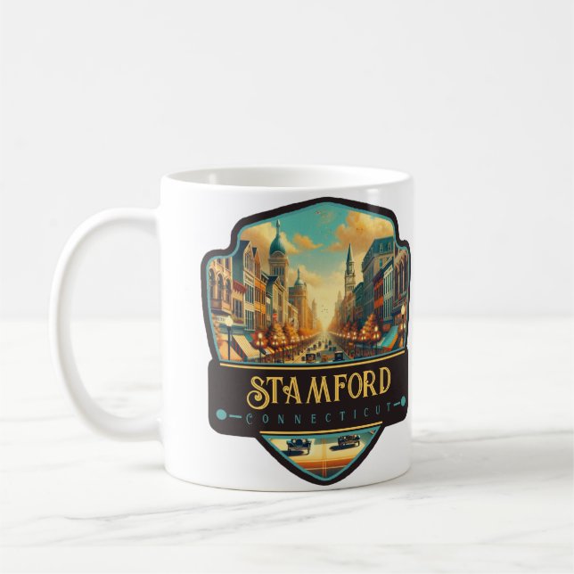 Stamford, Connecticut | Vintage Coffee Mug (Left)