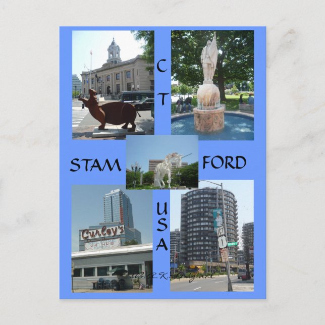 Stamford Ct Downtown Centre Postcard (Front)