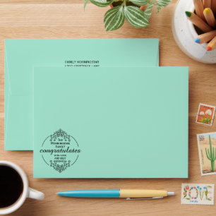 Stamp Circle - YOUR TEXT & IDEA - FLOWERS 9 Envelope