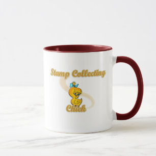 Stamp Collecting Chick Mug