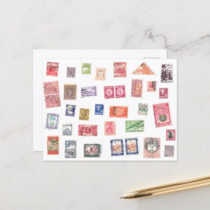 Stamp Collection Postcard