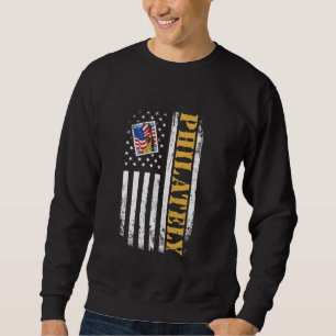 Stamp Collector And Postal Stamp Collecting Philat Sweatshirt