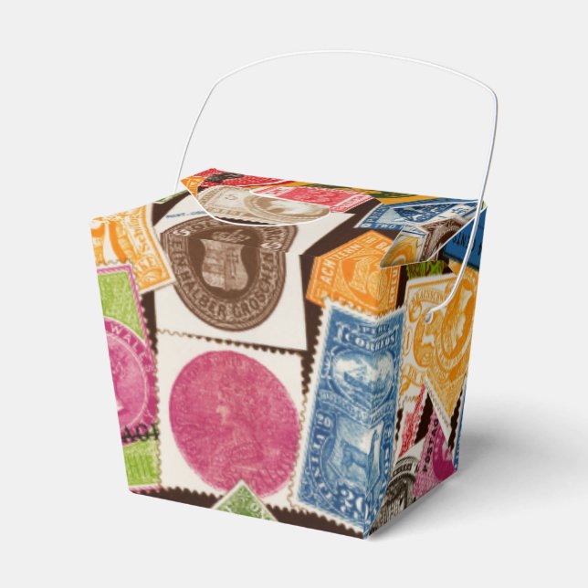 Stamp Collector Favour Box (Front Side)