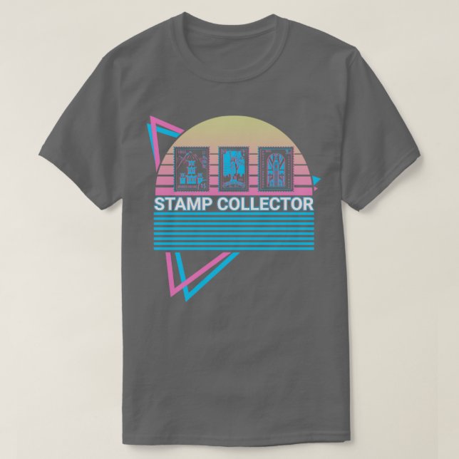 Stamp Collector Retro T-Shirt (Design Front)