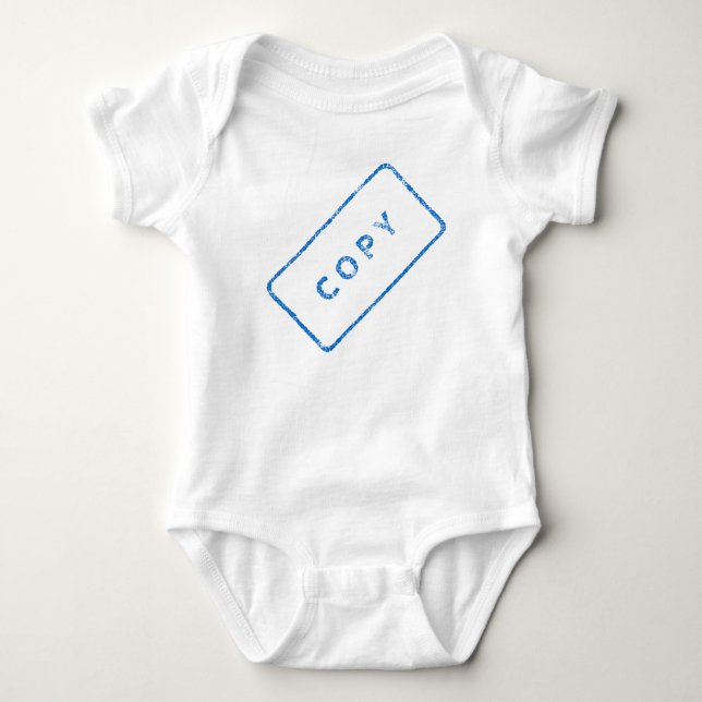Stamp "Copy" Baby Bodysuit (Front)