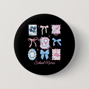 Stamp Coquette School Nurse Back To School Medical 6 Cm Round Badge