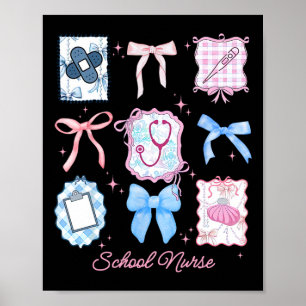 Stamp Coquette School Nurse Ck To School Medical N Poster