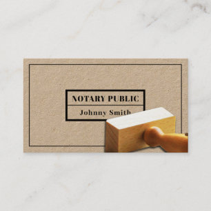 Stamp frame notary and legal service business car business card