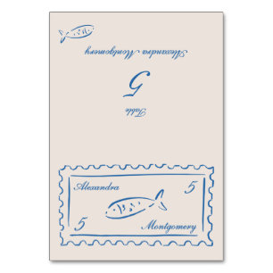 Stamp Hand Drawn Meal Choice Wedding Place Card
