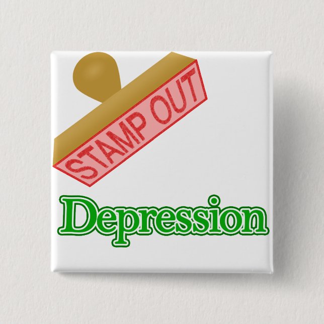 Stamp Out Depression 15 Cm Square Badge (Front)