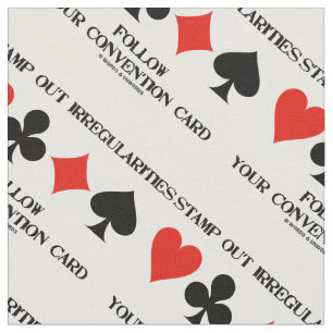 Stamp Out Irregularities Follow Convention Card Fabric