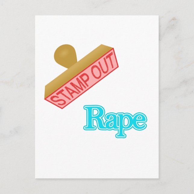 Stamp Out Rape Postcard (Front)