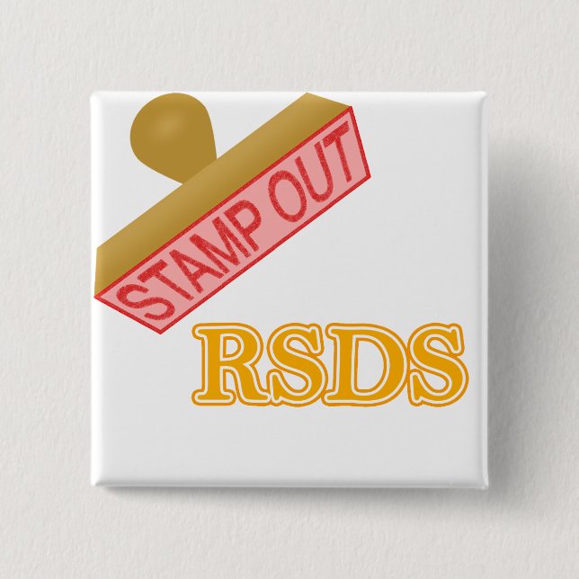 Stamp Out rsds 15 Cm Square Badge (Front)