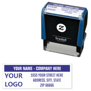 Stamp with Your Logo or Photo Name Return Address