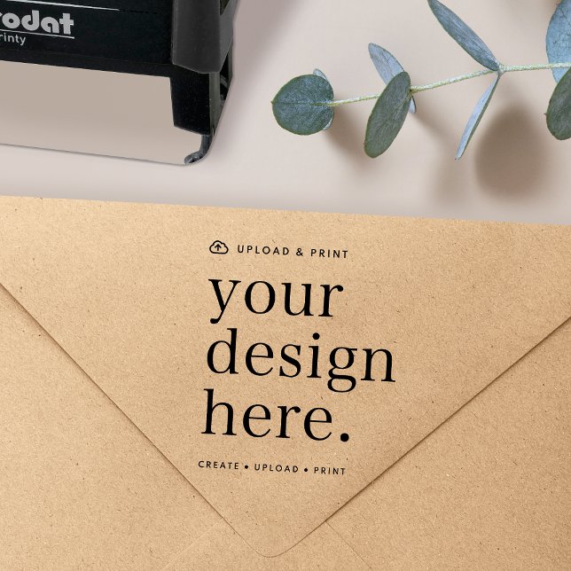 Stamp Your Design Upload 2.5"  (Versatile self-inking rubber stamp for business mailing, weddings, special occasion events & more!)