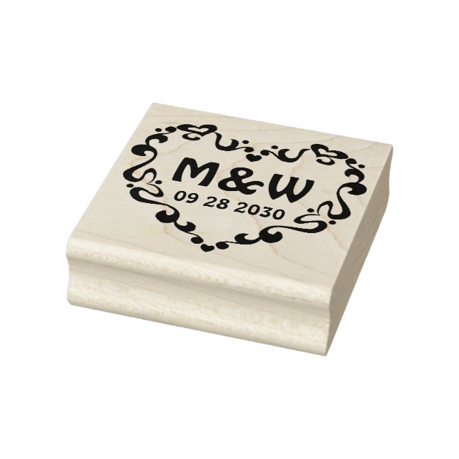 Stamp - YOUR TEXT & IDEA - HEART SHAPE 3 (Stamp)