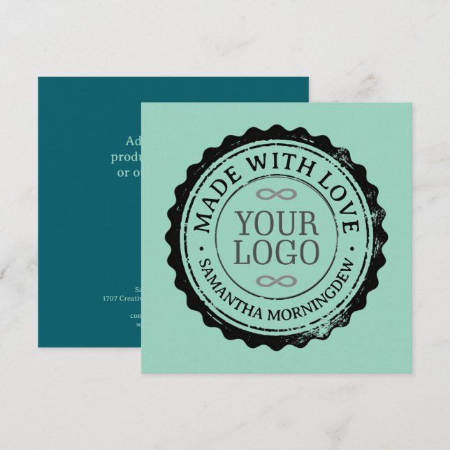 Stamp - YOUR TEXT & LOGO 3 Invitation (Front/Back)