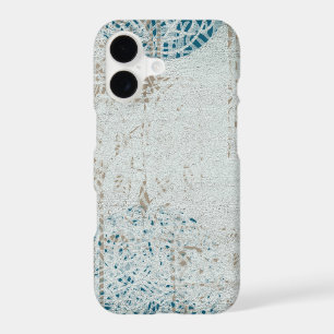 Stamped Celtic Design in White, Tan and Blue