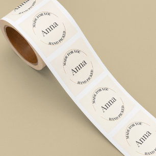 Stamped & Centred Square Sticker