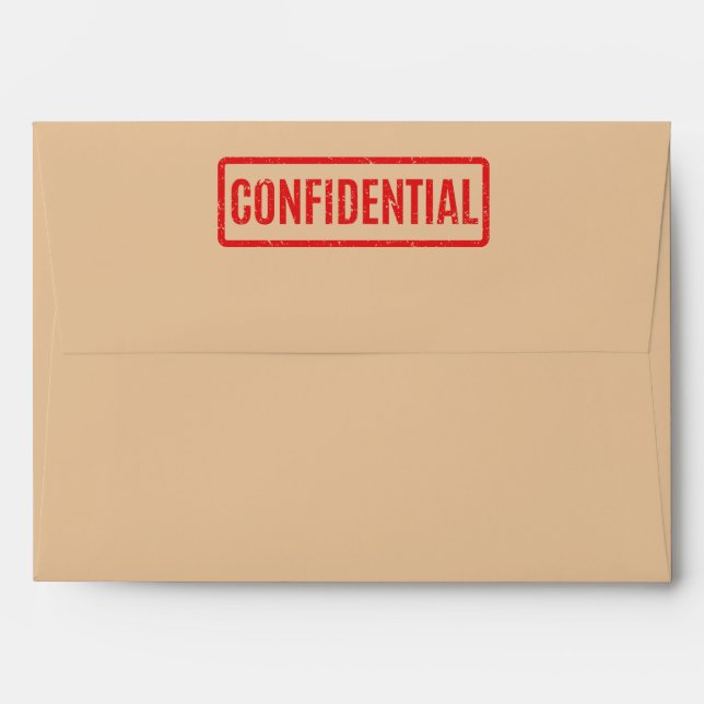 Stamped Confidential Envelope (Back (Top Flap))