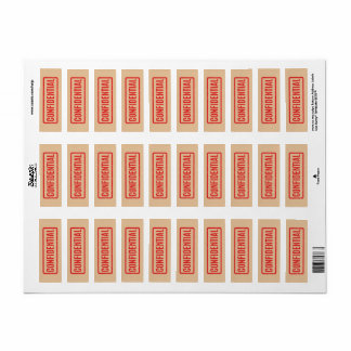 Stamped Confidential Label