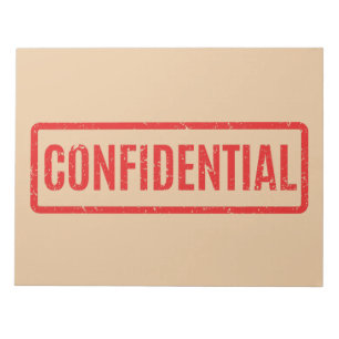 Stamped Confidential Notepad
