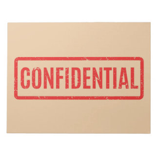 Stamped Confidential Notepad