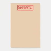 Stamped Confidential Post-it Notes