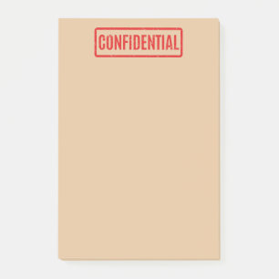 Stamped Confidential Post-it Notes